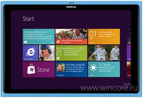 Nokia планирует выпустить свой первый планшет под управлением Windows 8