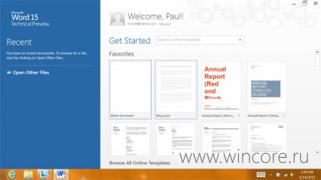       Microsoft Office 15 Technical Preview