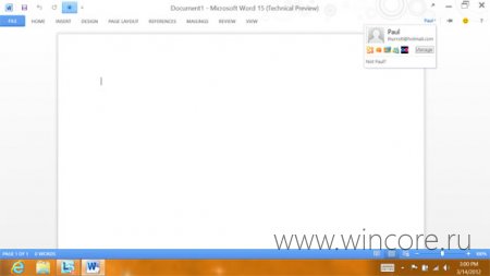       Microsoft Office 15 Technical Preview