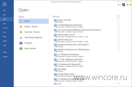 В сеть попали новые скриншоты Office 15