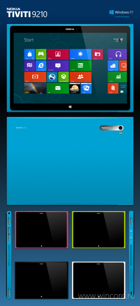 Концепт планшетного компьютера Nokia с Windows 8 от экспертов