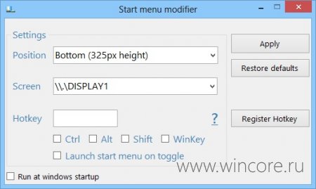 Start Menu Modifier       Windows 8