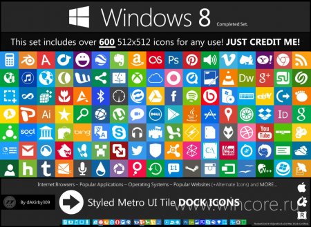 Metro UI Dock Icon Set    678    