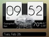 Windows Sense Flip Clock HD — часы с погодой в стиле HTC Clock для XWidget