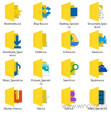 MetroAero Folder icon — небольшой набор иконок папок