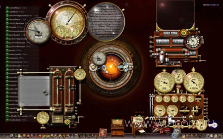Steampunk desktop — набор виджетов для Xwidget в стиле стимпанк