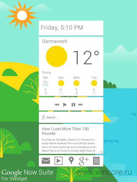 Google Now Suite      XWidget   Google Now