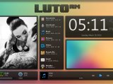 Luto — красивый набор темных матовых виджетов для Rainmeter