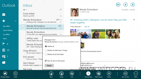 В сеть попали скриншоты приложений Люди, Почта и Календарь для финальной версии Windows 8.1