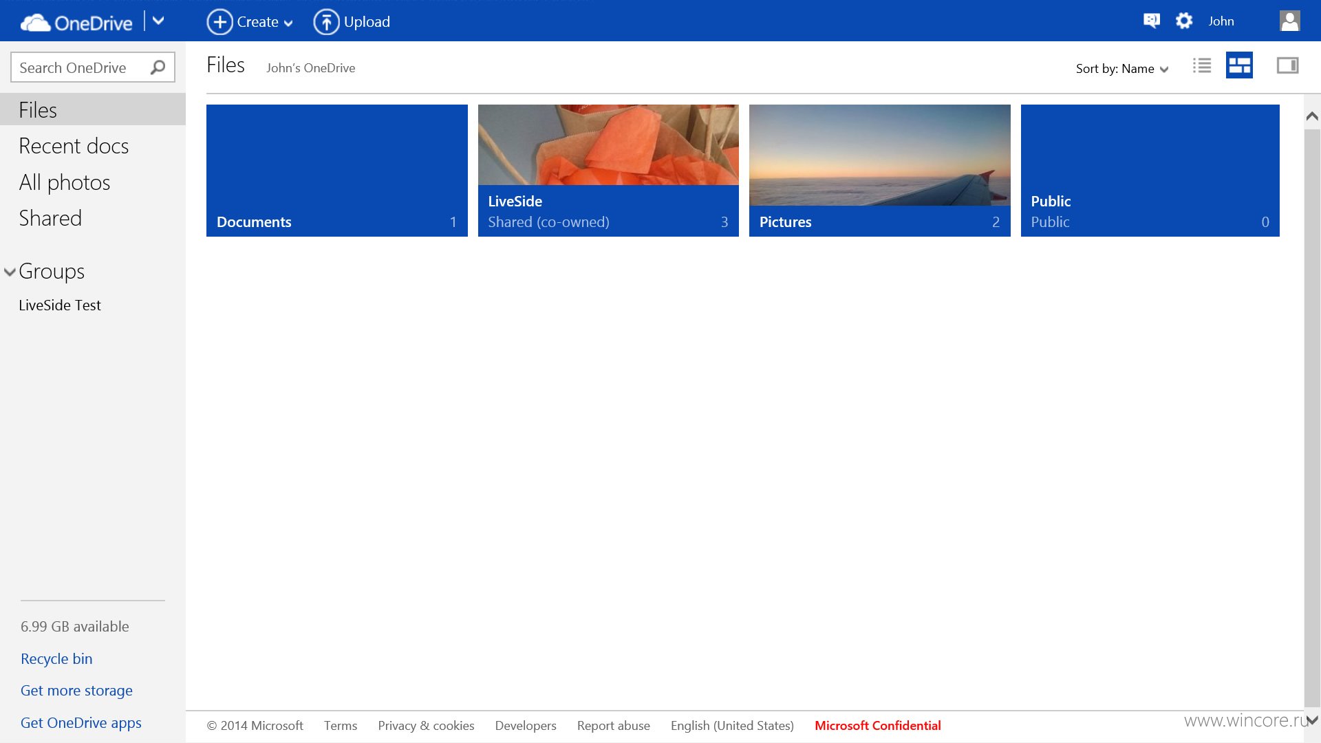 В OneDrive появится возможность создания общих папок