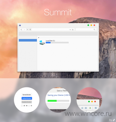Summit — тема оформления рабочего стола в стиле OS X Yosemite