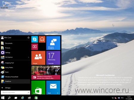 Windows 10 Technical Preview Build 9901:  