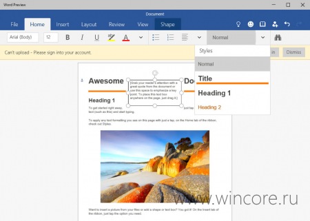   Office     Windows 10 Technical Preview