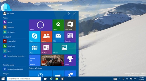    Windows 10 Technical Preview Build 10022