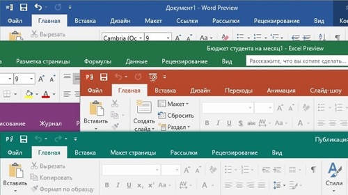 Office 2016 и Office для Windows 10 получат похожие цветовые темы оформления
