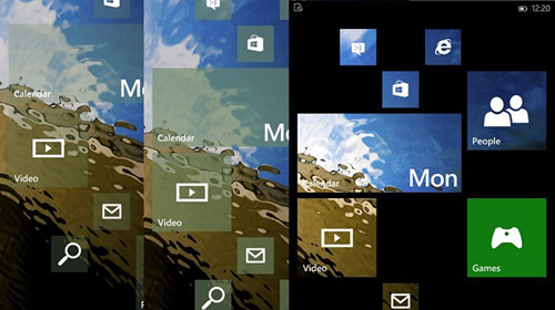 У плиток начального экрана мобильной Windows 10 можно будет менять прозрачность