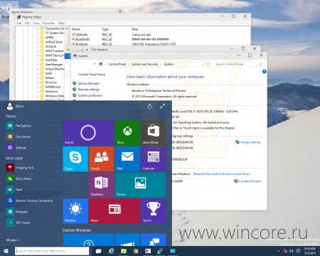 Windows 10 Technical Preview Build 10031:      