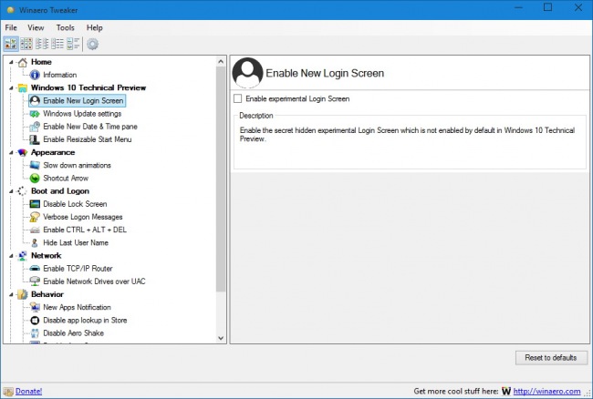 Winaero Tweaker        Windows