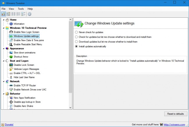 Winaero Tweaker        Windows