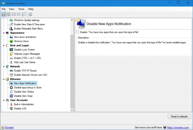 Winaero Tweaker        Windows