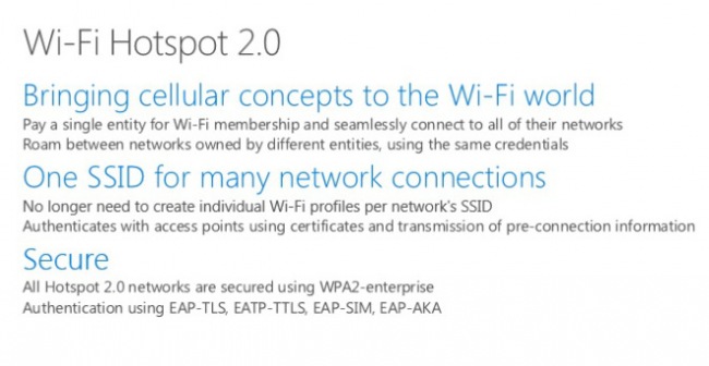 Windows 10 будет поддерживать технологии Wi-Fi Hotspot 2.0 и Bluetooth Wideband Speech