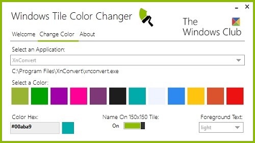 Windows Tile Color Changer        