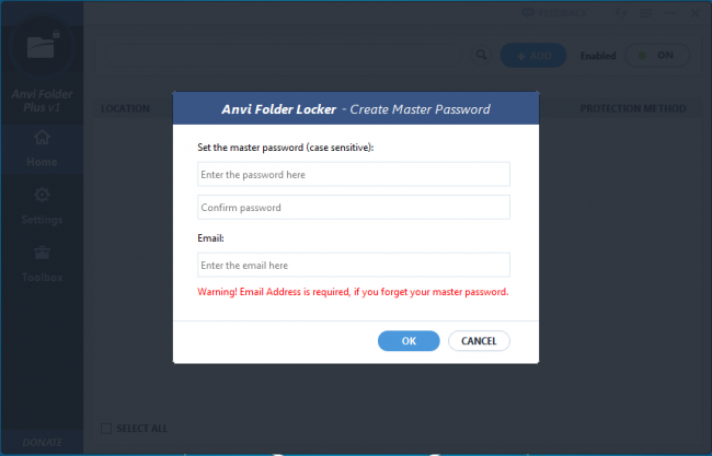Anvi Folder Locker Free — скрываем, блокируем и защищаем доступ к папкам паролем