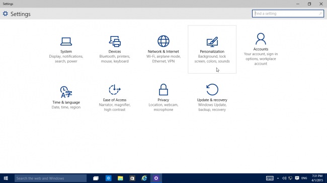 Несколько неанонсированных деталей Windows 10 Technical Preview 10049