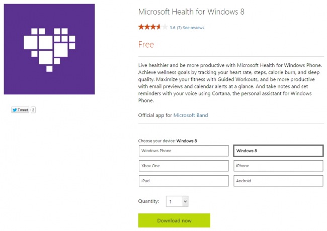 Приложение Microsoft Health будет выпущено для Windows 8 и Xbox