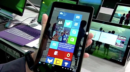 Видео: демонстрация интерфейса Windows 10 на небольших планшетах