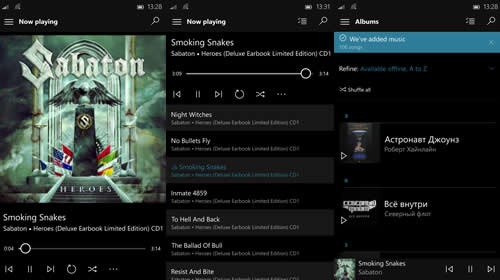 Скриншоты Windows 10 Mobile Insider Preview 10080: новые приложения Музыка и Видео