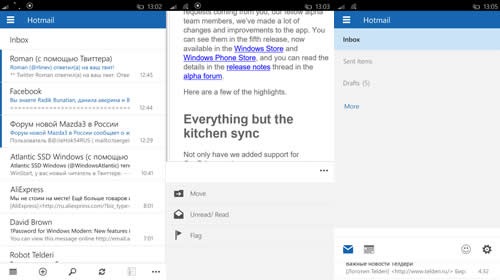     Outlook  Windows 10 Mobile