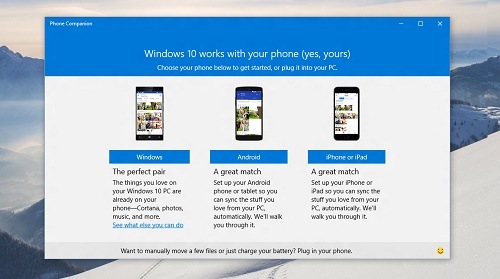 Новое приложение от Microsoft свяжет компьютер с Windows 10 и любой смартфон