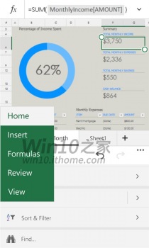 Скриншоты мобильной версии Excel Preview