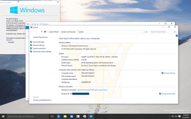  Windows 10 Enterprise Insider Preview 10120  10123