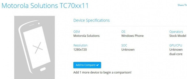 Motorola Solutions тестирует свой смартфон с Windows Phone 8.1