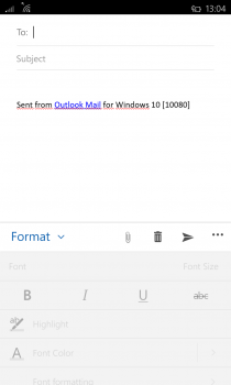     Outlook  Windows 10 Mobile