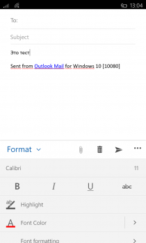     Outlook  Windows 10 Mobile