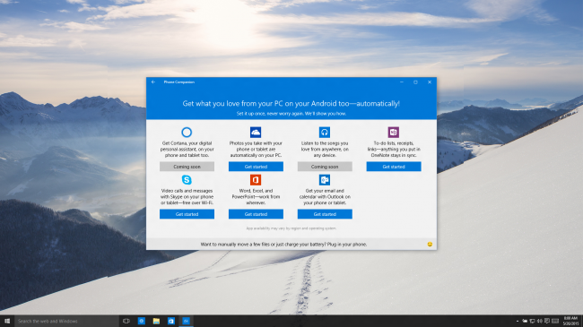 Новое приложение от Microsoft свяжет компьютер с Windows 10 и любой смартфон