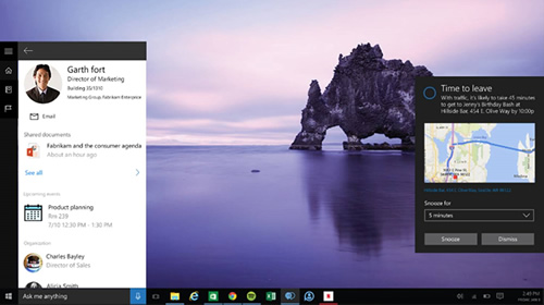     Cortana c Office 365  Windows 10