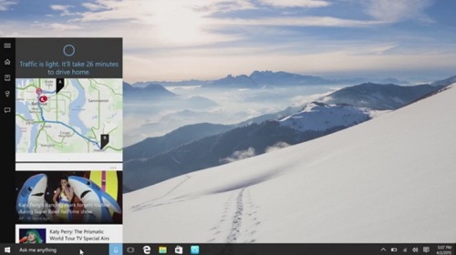 Cortana будет показывать напоминания на панели задач