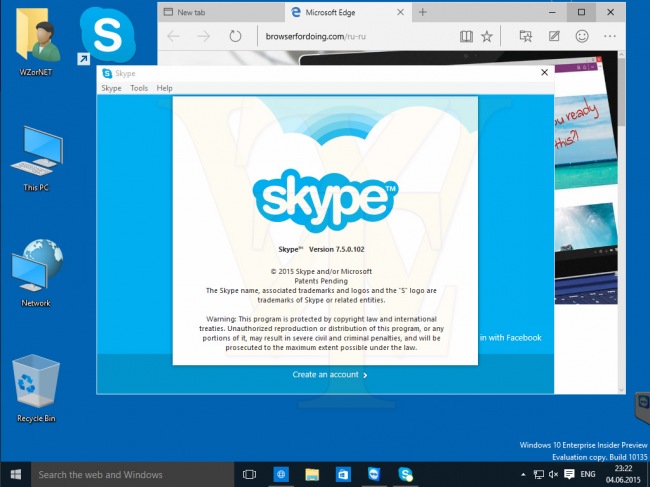 Скриншоты и изменения Windows 10 Insider Preview 10135