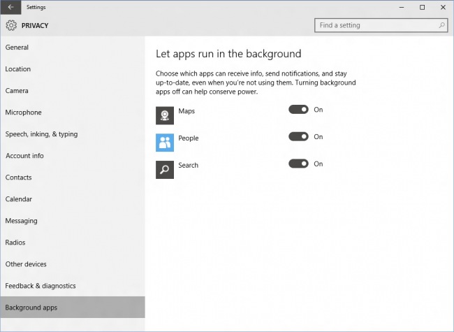 Пользователи Windows 10 смогут запретить приложениям работу в фоновом режиме
