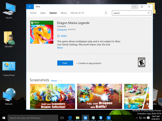 Скриншоты и видео Windows 10 Insider Preview Build 10154