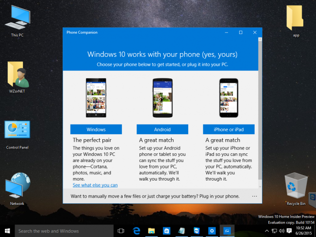    Windows 10 Insider Preview Build 10154