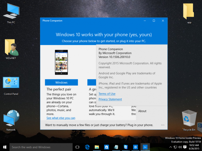    Windows 10 Insider Preview Build 10154