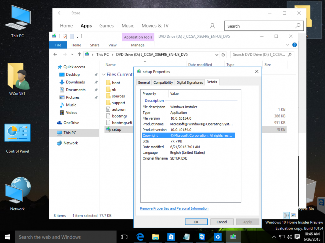    Windows 10 Insider Preview Build 10154