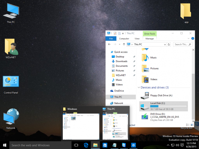Скриншоты и видео Windows 10 Insider Preview Build 10154