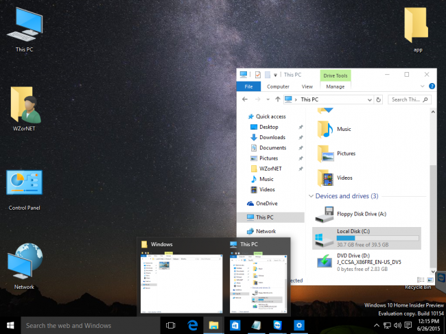    Windows 10 Insider Preview Build 10154