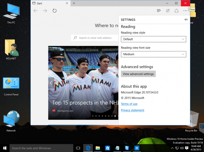    Windows 10 Insider Preview Build 10154